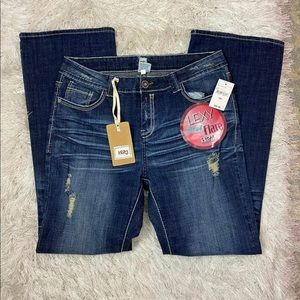 H2J Lexy Boot Flare Women's Jeans Color Blue Sz 16